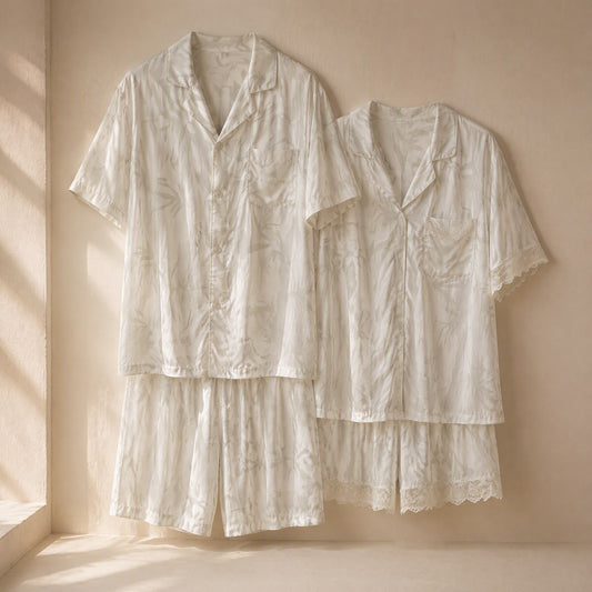 Nightsail™ Ice Silk Couple Pajama Set