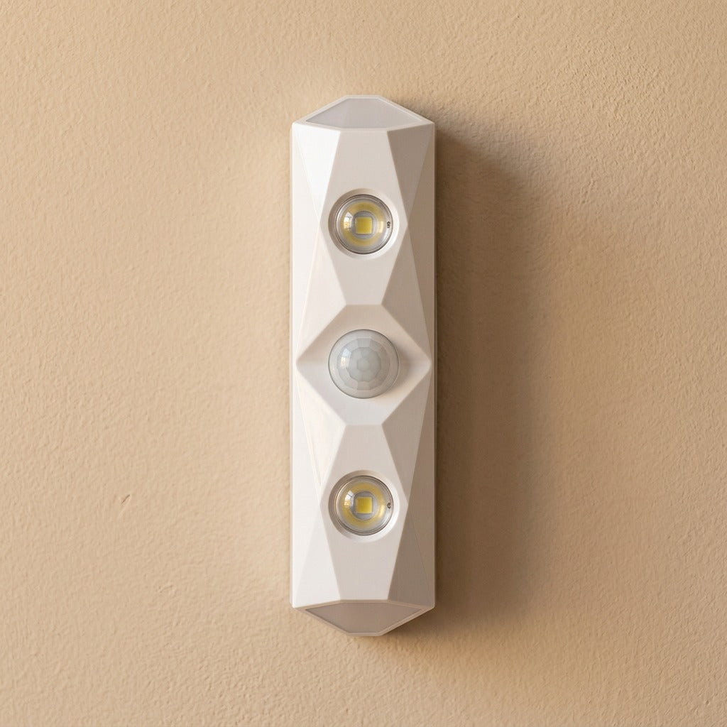 Nookglint™ Double-Headed Cat-Eye Motion Sensor Wall Light, material and detail close-up