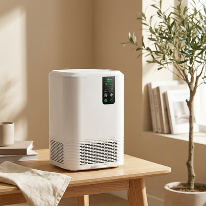 Oaks™ Indoor Air Purifier With Activated Carbon, styled close view