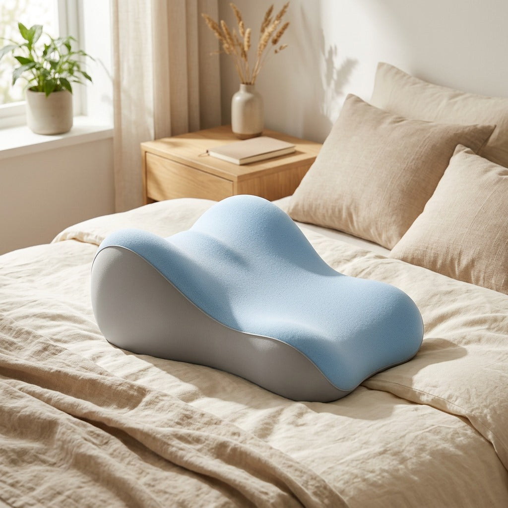 Faceloft™ Face-Down Sleeping Pillow with Memory Foam in a calm home setting
