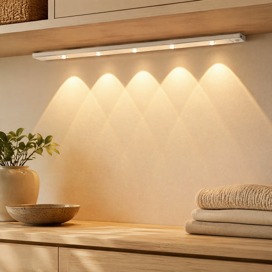 Wardglow™ Ultra-Thin Motion Sensor Light Bar in a calm home setting