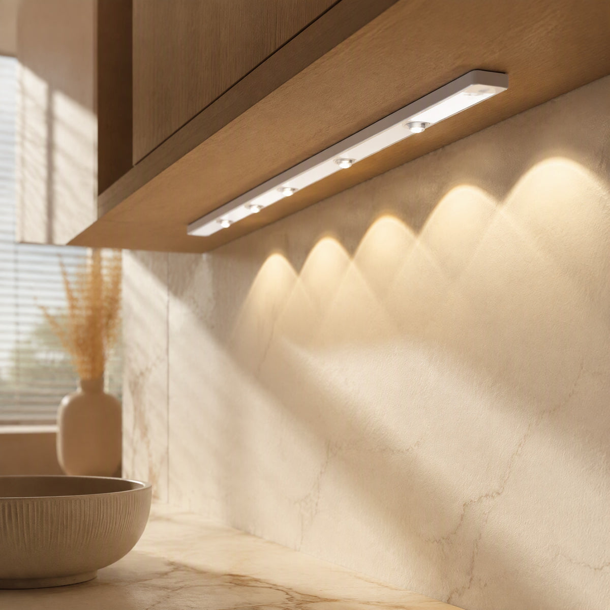 Wardglow™ Ultra-Thin Motion Sensor Light Bar, styled close view