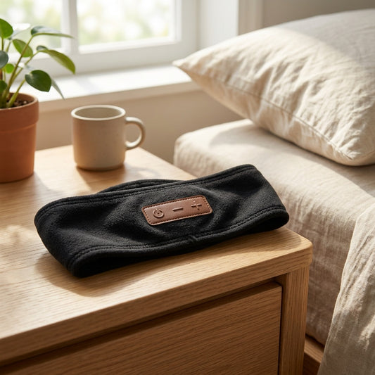 Duskwave™ Bluetooth Sleep Headphones Headband in a calm home setting