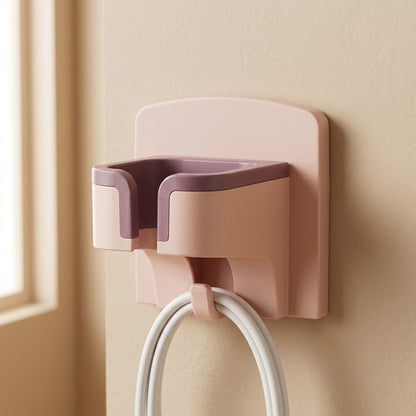 Dryhold™ Punch-Free Wall Mounted Hair Dryer Holder Rack, material and detail close-up