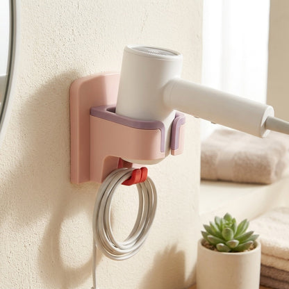 Dryhold™ Punch-Free Wall Mounted Hair Dryer Holder Rack, styled close view