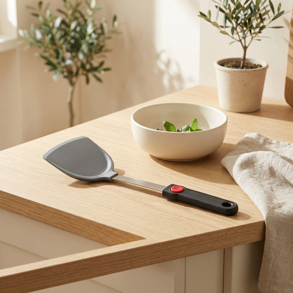 Siliswipe™ 36cm Silicone Kitchen Spatula in a calm home setting