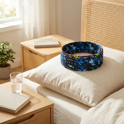 Snoozeband™ Wireless Sleep Headphones With Headband in a calm home setting