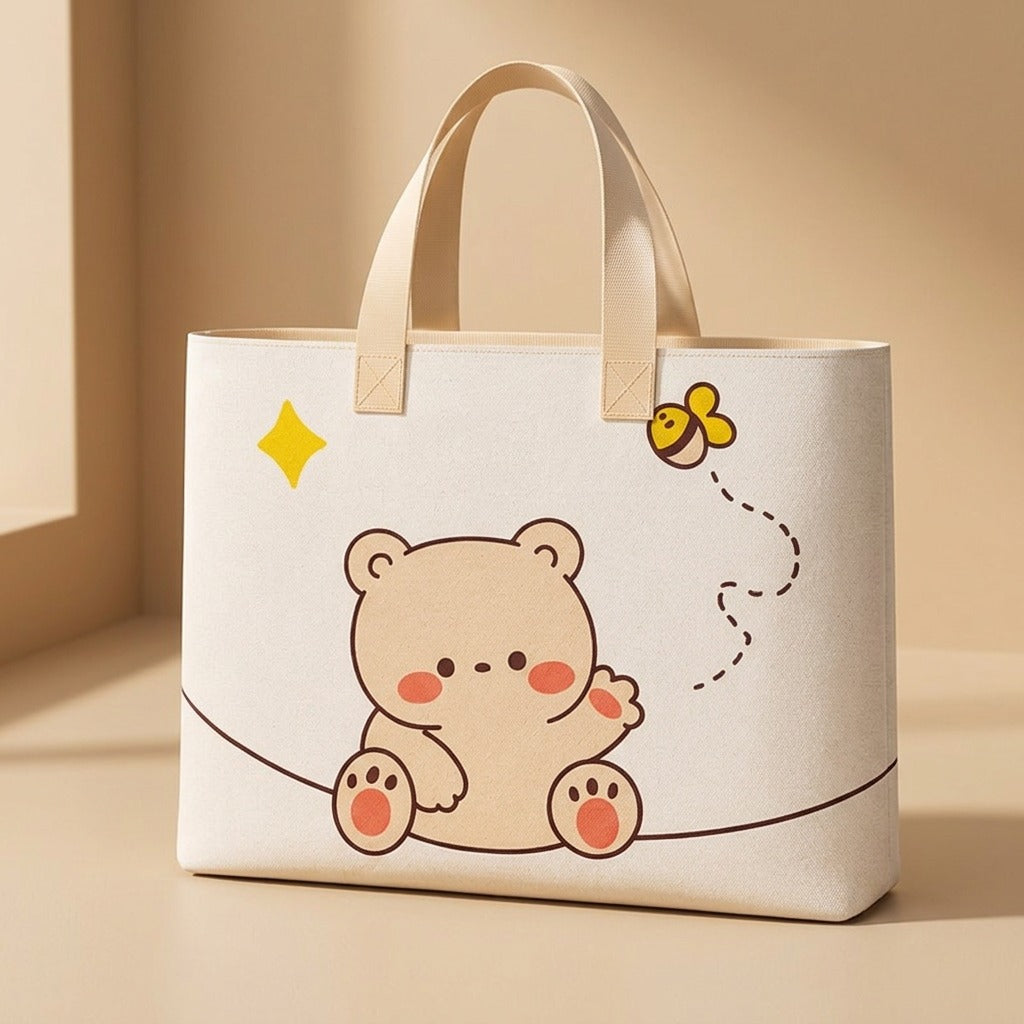 Bearloft™ Thickened Canvas Quilt Storage Bag, material and detail close-up