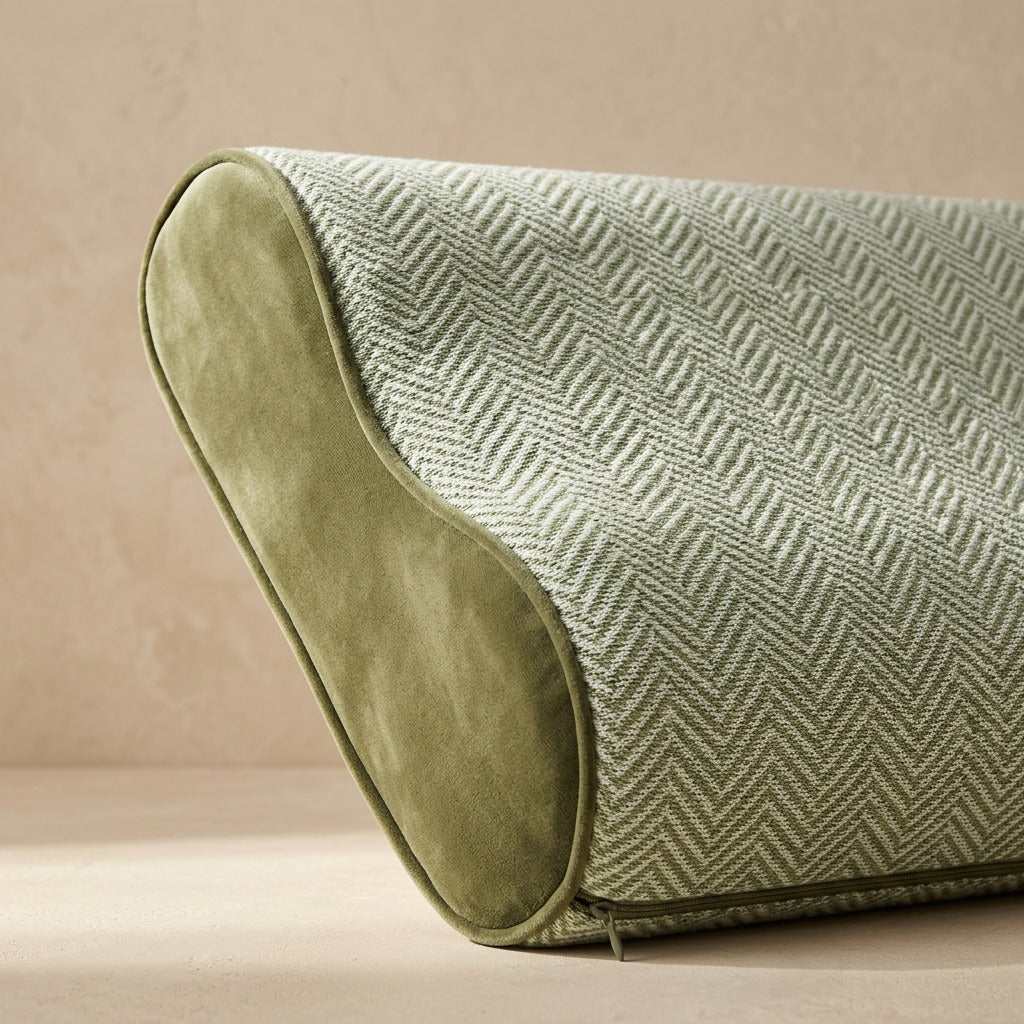 Bramblo™ Bamboo Charcoal Neck Pillow Core, material and detail close-up