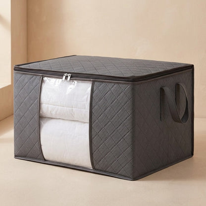 Clothvault™ Non-Woven Quilt and Clothing Storage Bag, material and detail close-up