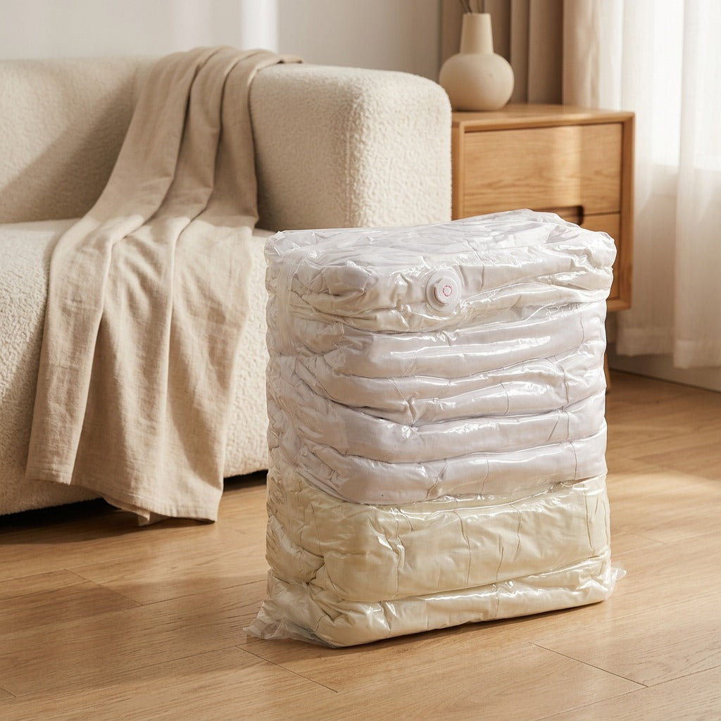Squishsack™ Thickened Vacuum Compression Storage Bag for Clothes, styled close view