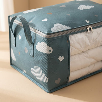 Totequilt™ Non-Woven Clothes and Quilt Storage Bag with Handles, material and detail close-up