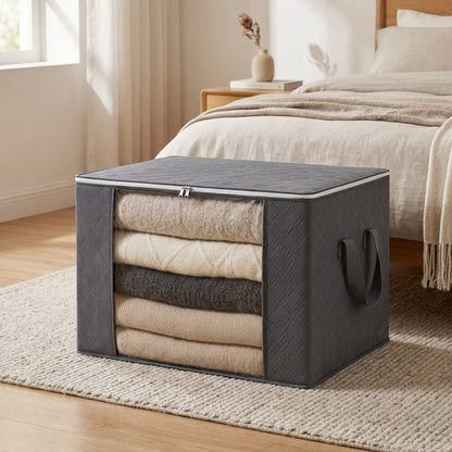 Cubestow™ Cube Non-Woven Quilt Storage Bag, styled close view
