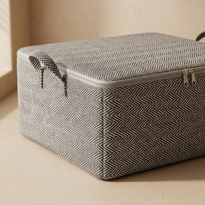 Fenshold™ Foldable Quilt Storage Bag, material and detail close-up