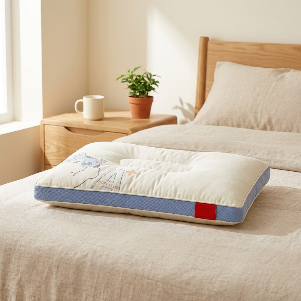 Cottonkid™ Cotton Neck Pillow for Kids in a calm home setting