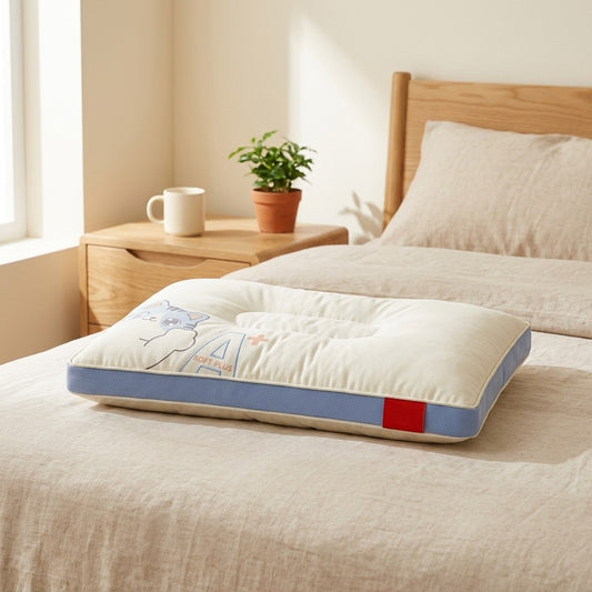 Cottonkid™ Cotton Neck Pillow for Kids in a calm home setting
