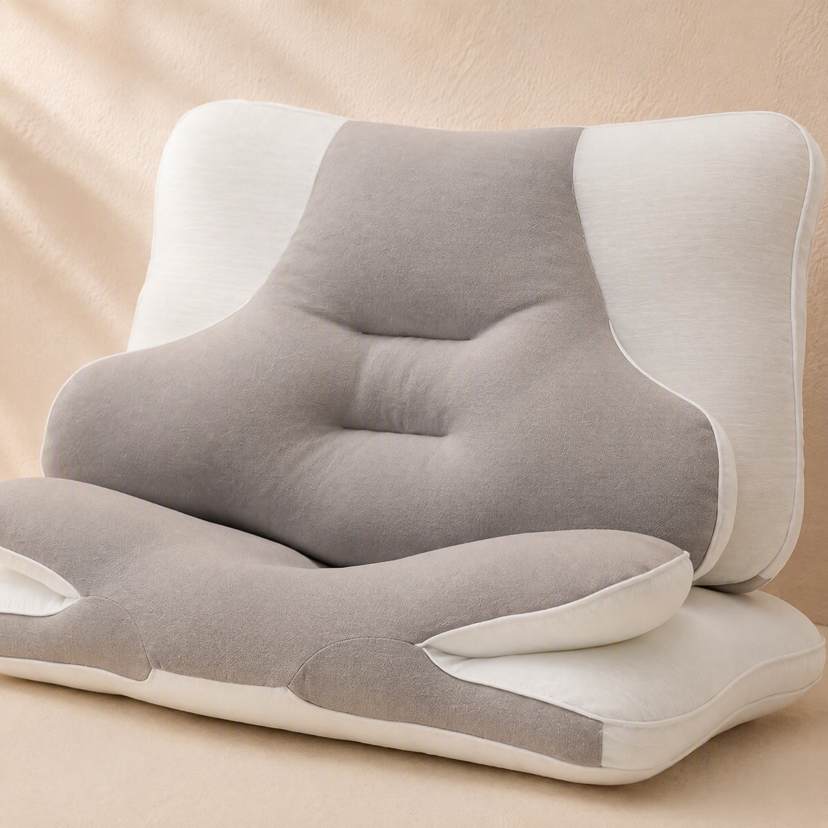 Plumewing™ Butterfly Shoulder Pillow for Side Sleeping, material and detail close-up