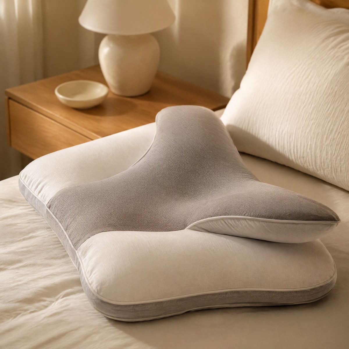Plumewing™ Butterfly Shoulder Pillow for Side Sleeping, styled close view