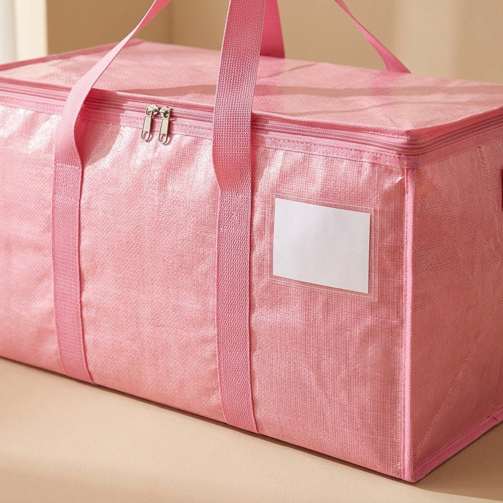 Quiltfold™ Polyethylene Moving Storage Bag, material and detail close-up