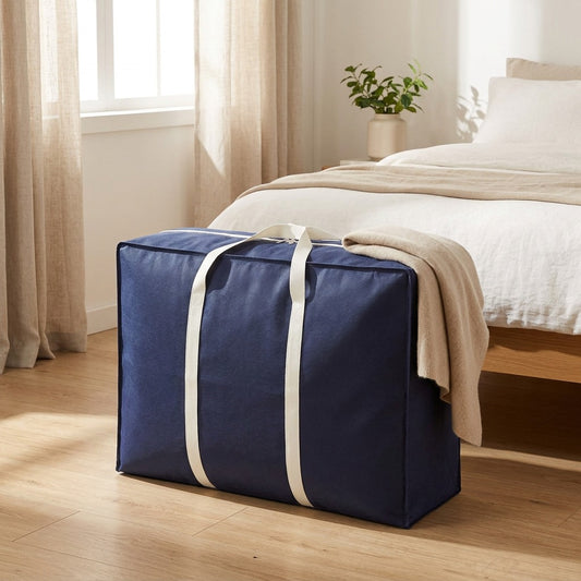 Quiltrove™ Non-Woven Quilt Storage Bag in a calm home setting