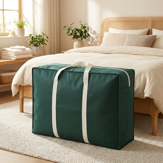 Stowtote™ Non-Woven Moving Storage Bag in a calm home setting