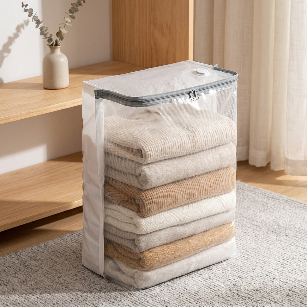 Sealquilt™ Vacuum Compression Storage Bag for Clothes and Quilts, styled close view