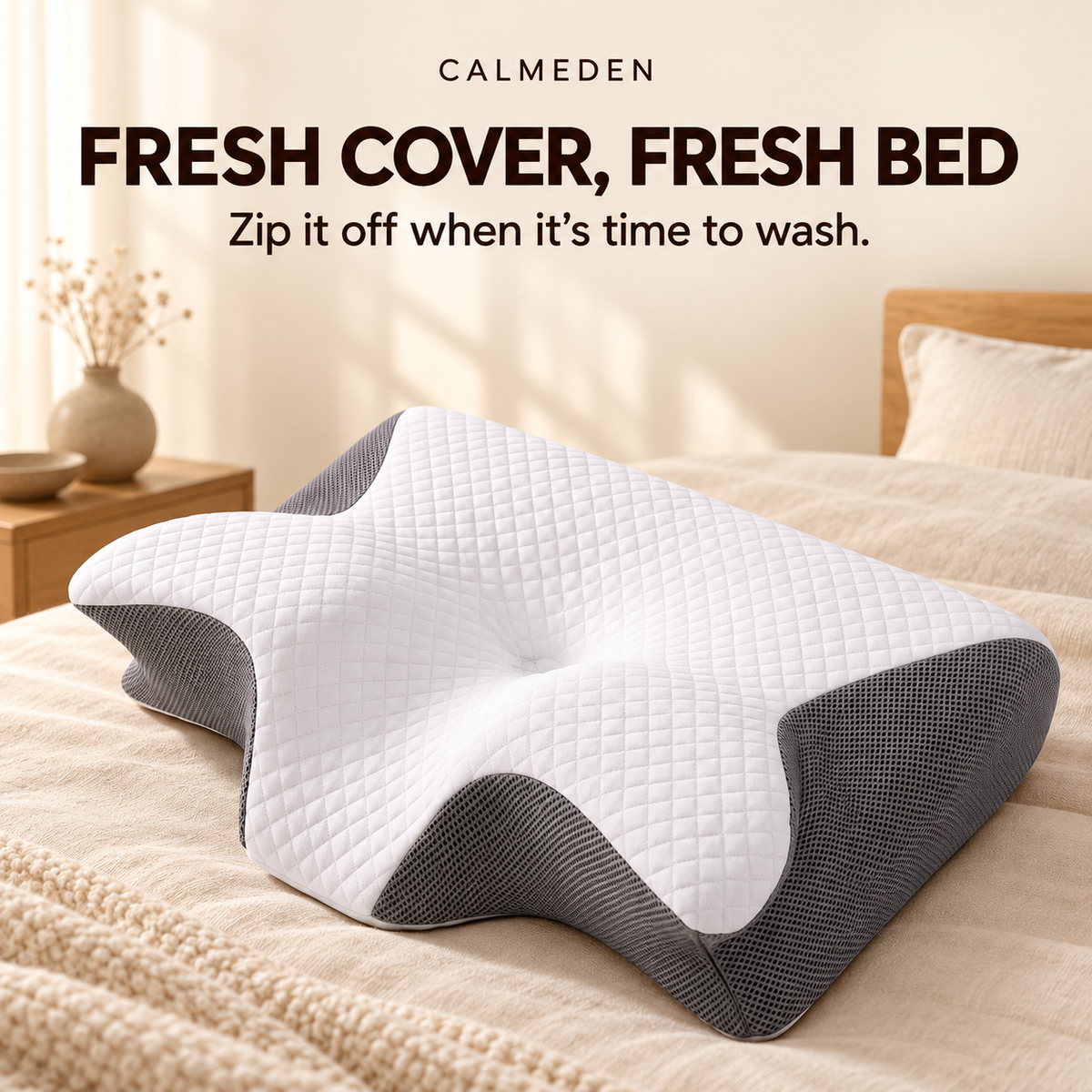 Amity pillow with removable washable cover