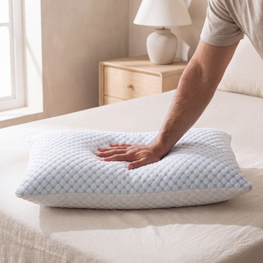 Bamrest Shredded Memory Foam Pillow: in use