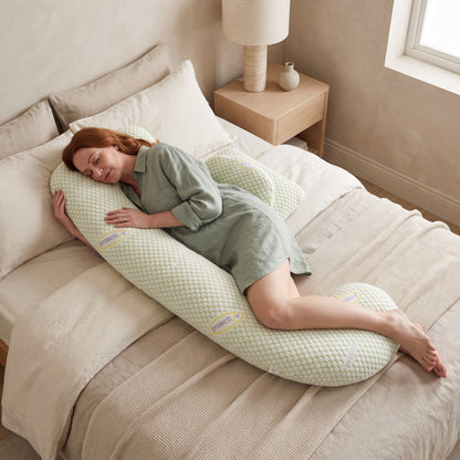 Cradlewell Side-Sleeping Body Support Pillow: in use