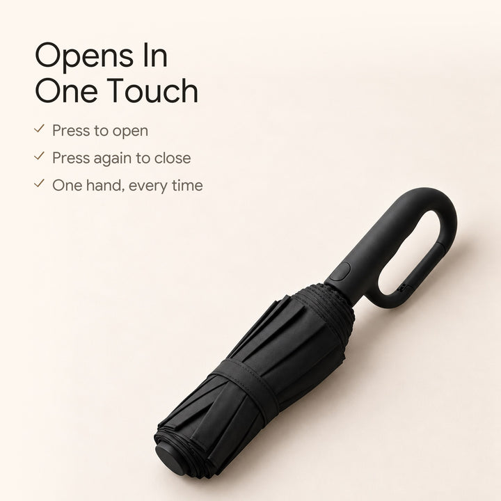 One press opens and closes the Haven Umbrella