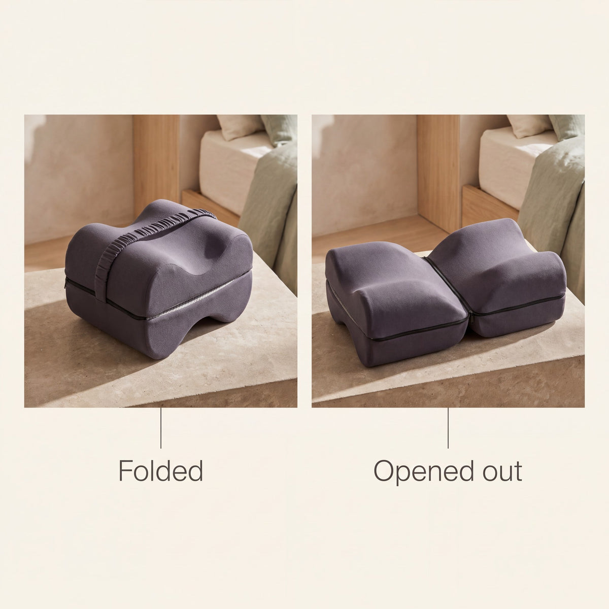 Legcradle Memory Foam Leg Pillow: two ways