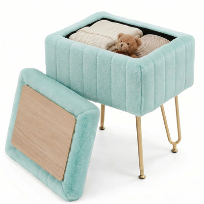 Stow™ Upholstered Storage Vanity Stool