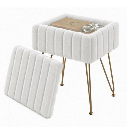 Stow™ Upholstered Storage Vanity Stool