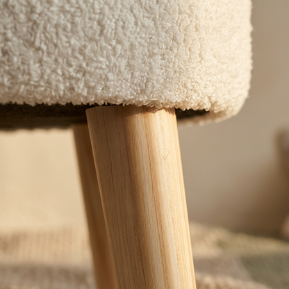 Cache™ Round Bouclé Storage Ottoman