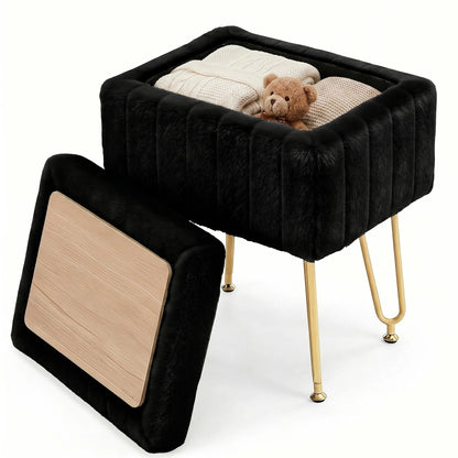 Stow™ Upholstered Storage Vanity Stool