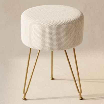 Spool™ Round Upholstered Vanity Stool