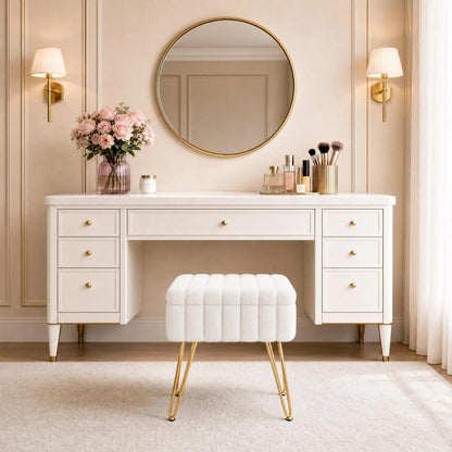 Stow™ Upholstered Storage Vanity Stool