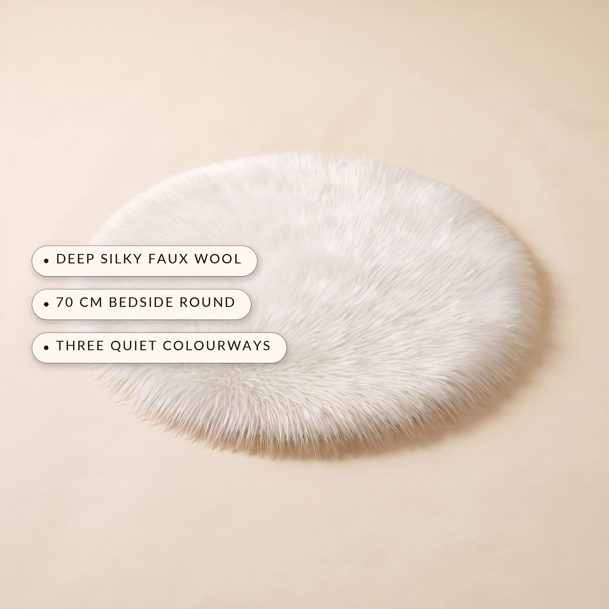 Polar™ Round Faux Fur Rug